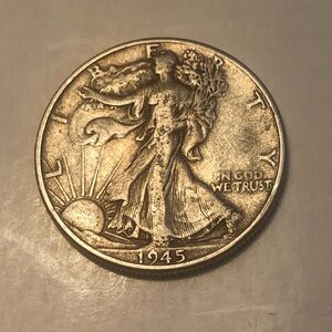 1945 Liberty Walking Half Dollar Silver Coin